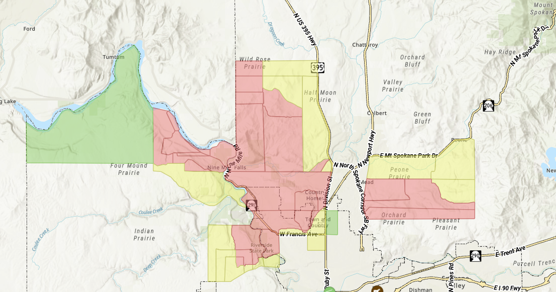 Spokane Area Fires at a glance