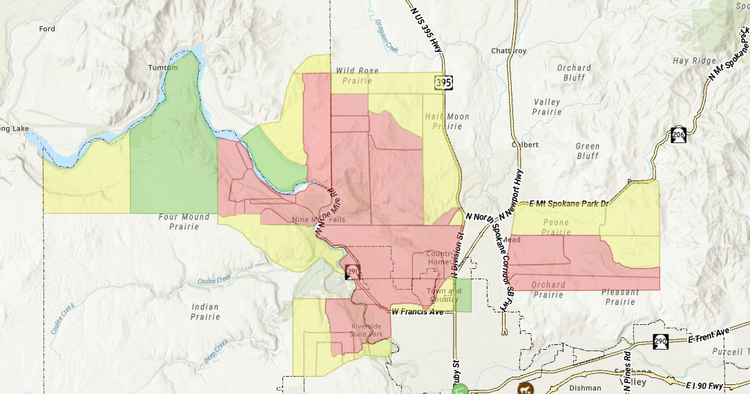 Spokane Area Fires at a glance