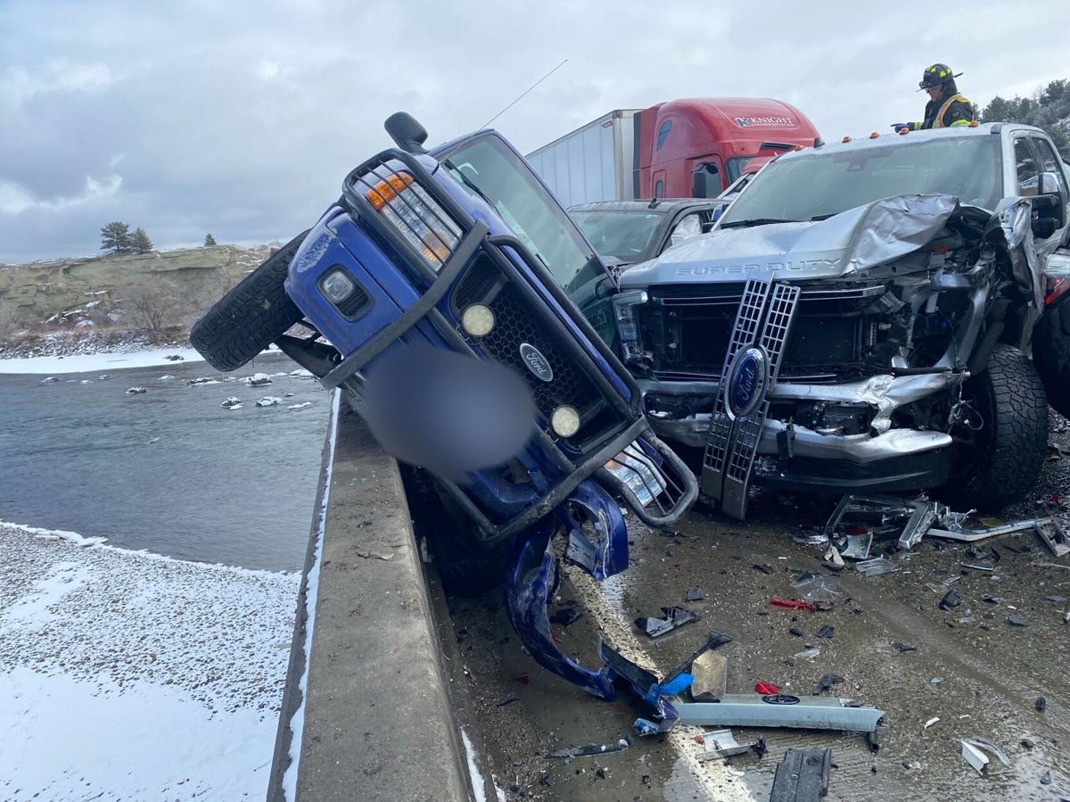 PHOTOS Multivehicle crash on Yellowstone River Bridge