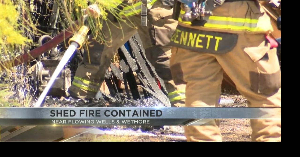 Tucson crews stop shed fire from spreading to home in midtown | Video ...