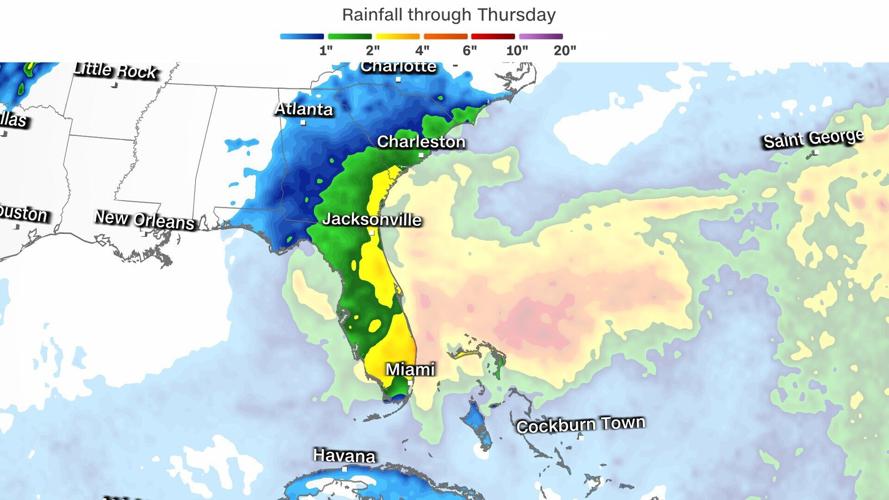 Nicole churning across Florida as a tropical storm