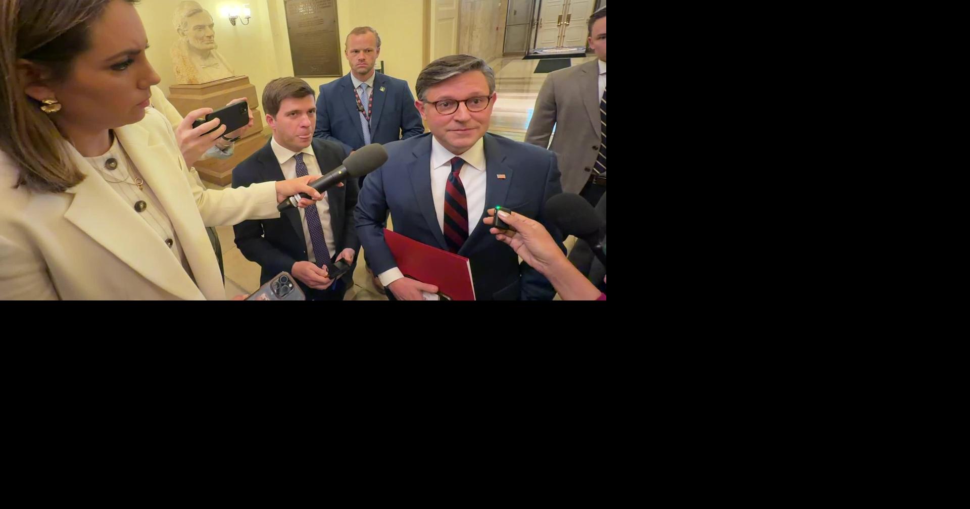 UNCUT: House Speaker Mike Johnson's Surreal Escape From WHCD Shooting ...