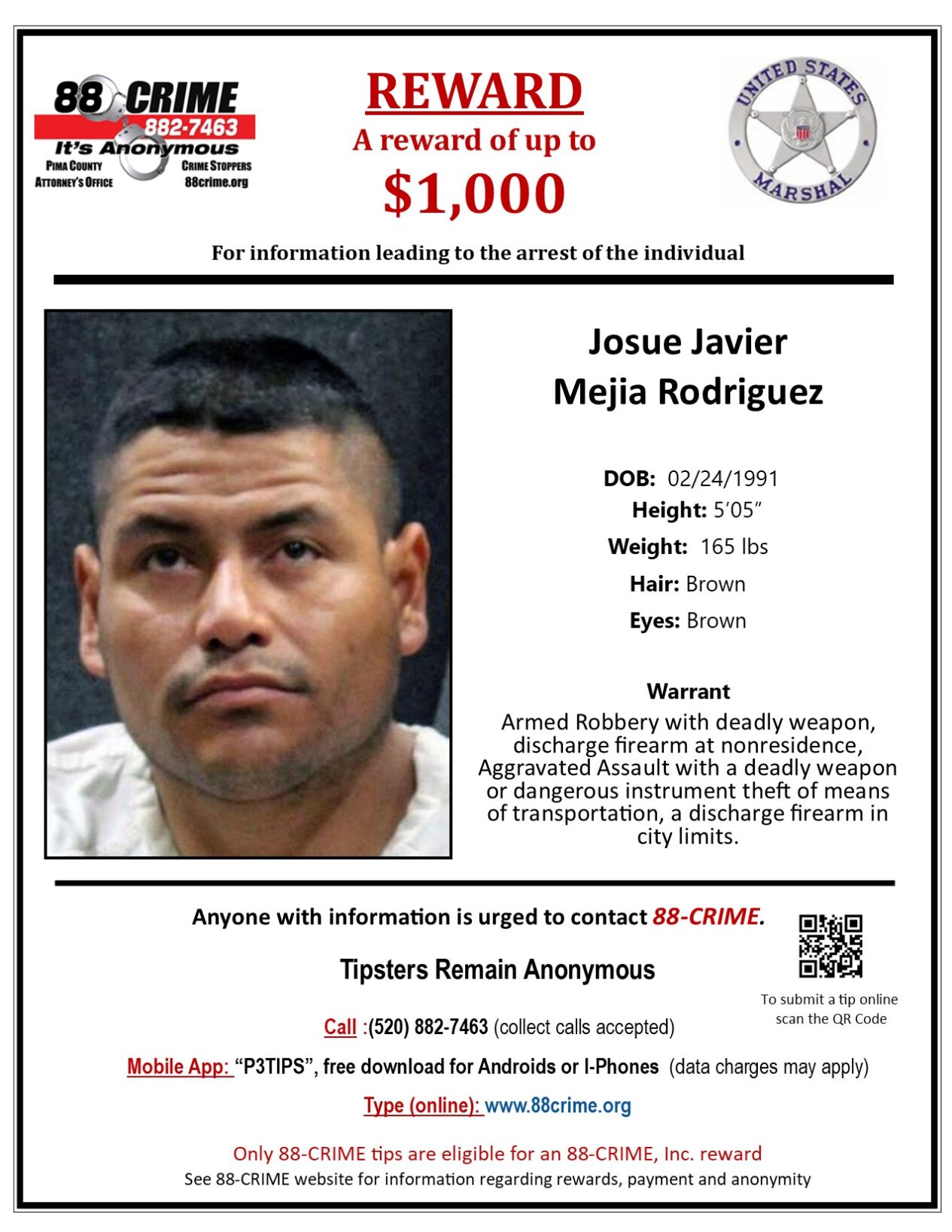 Cash reward offered for wanted Arizona man | Crime | kvoa.com