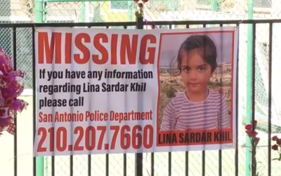 Reward for information on disappearance of 4-year-old Lina ...