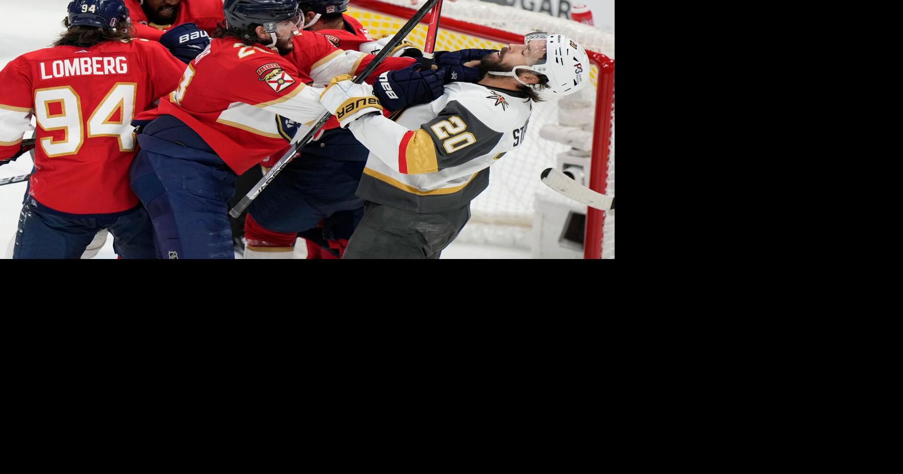 Players brawl and fans throw objects onto the ice in fiery end to ...