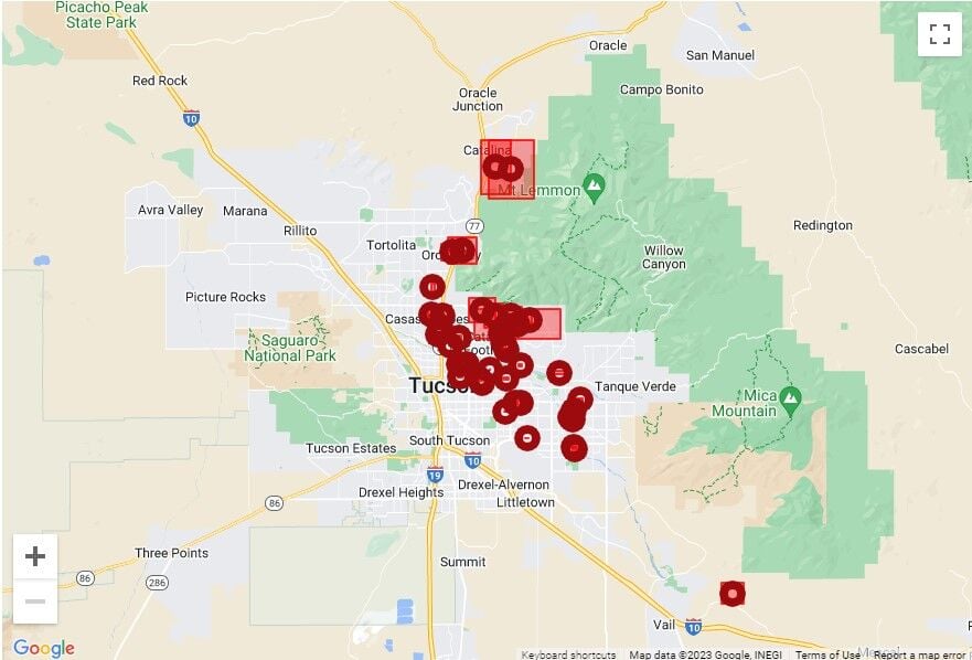 Current power outages in Tucson Local kvoa