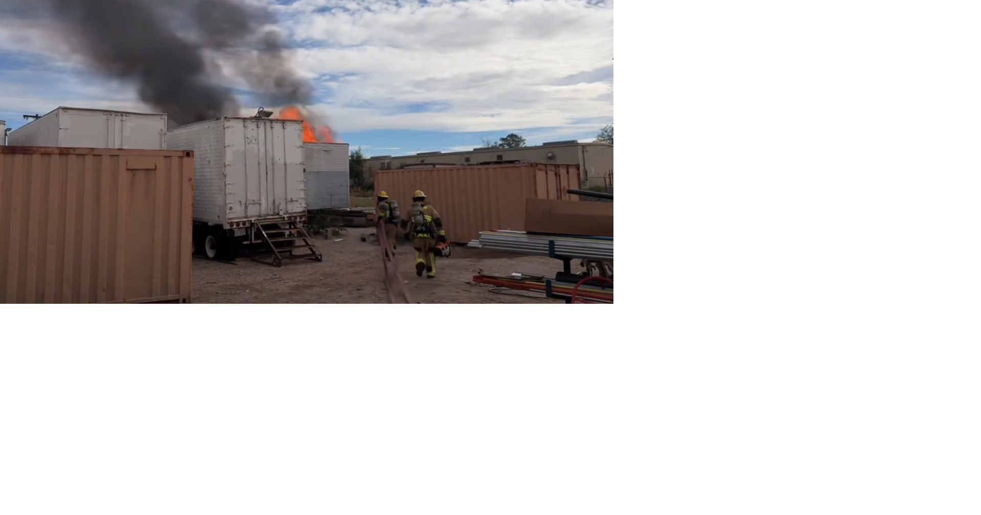 Crews put out large tractor trailer fire in midtown Tucson | Local News ...