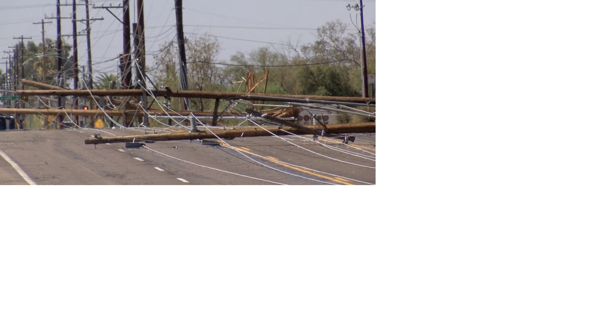 TEP crews continue to work on downed power lines throughout the city