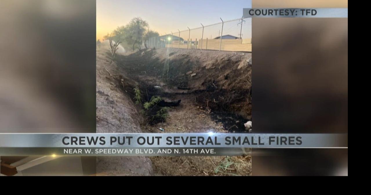 Crews battle multiple fires near central Tucson railroad tracks | Video ...