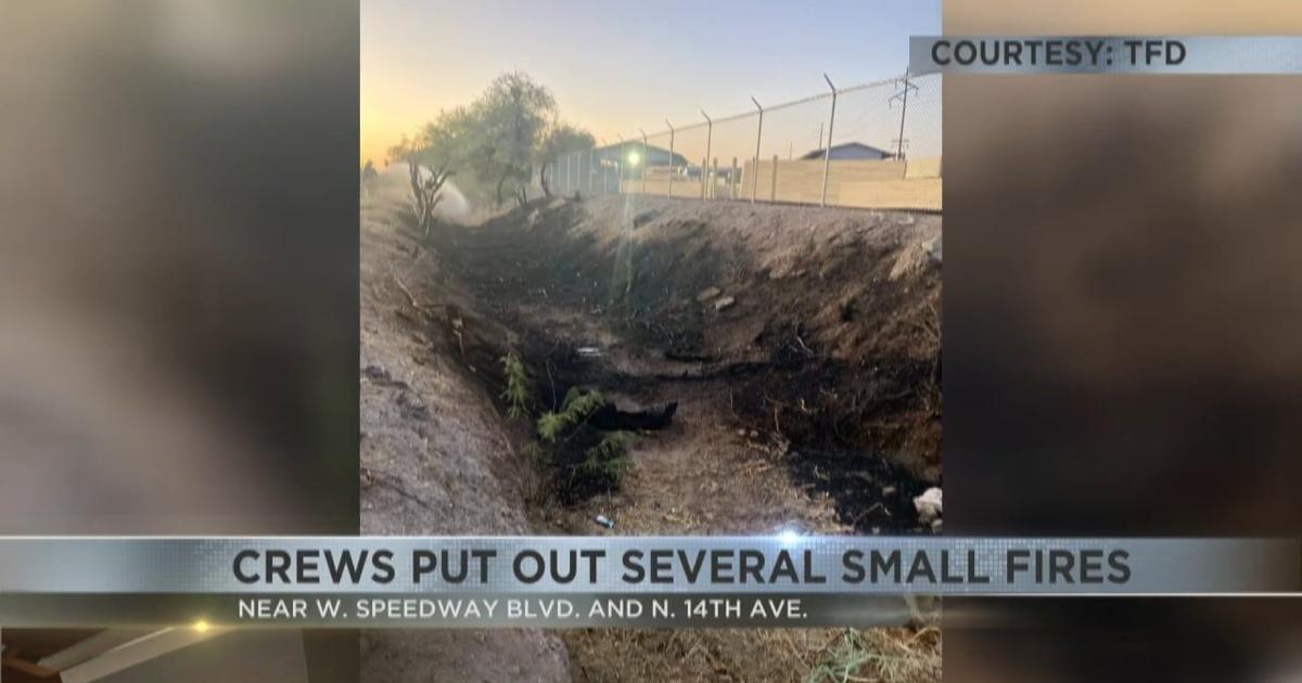 Crews battle multiple fires near central Tucson railroad tracks | Video ...