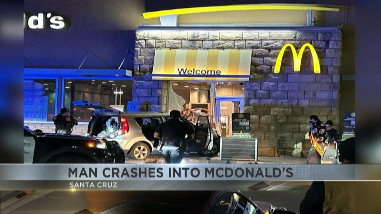 Santa Cruz man behind bars after crashing into McDonald s Video