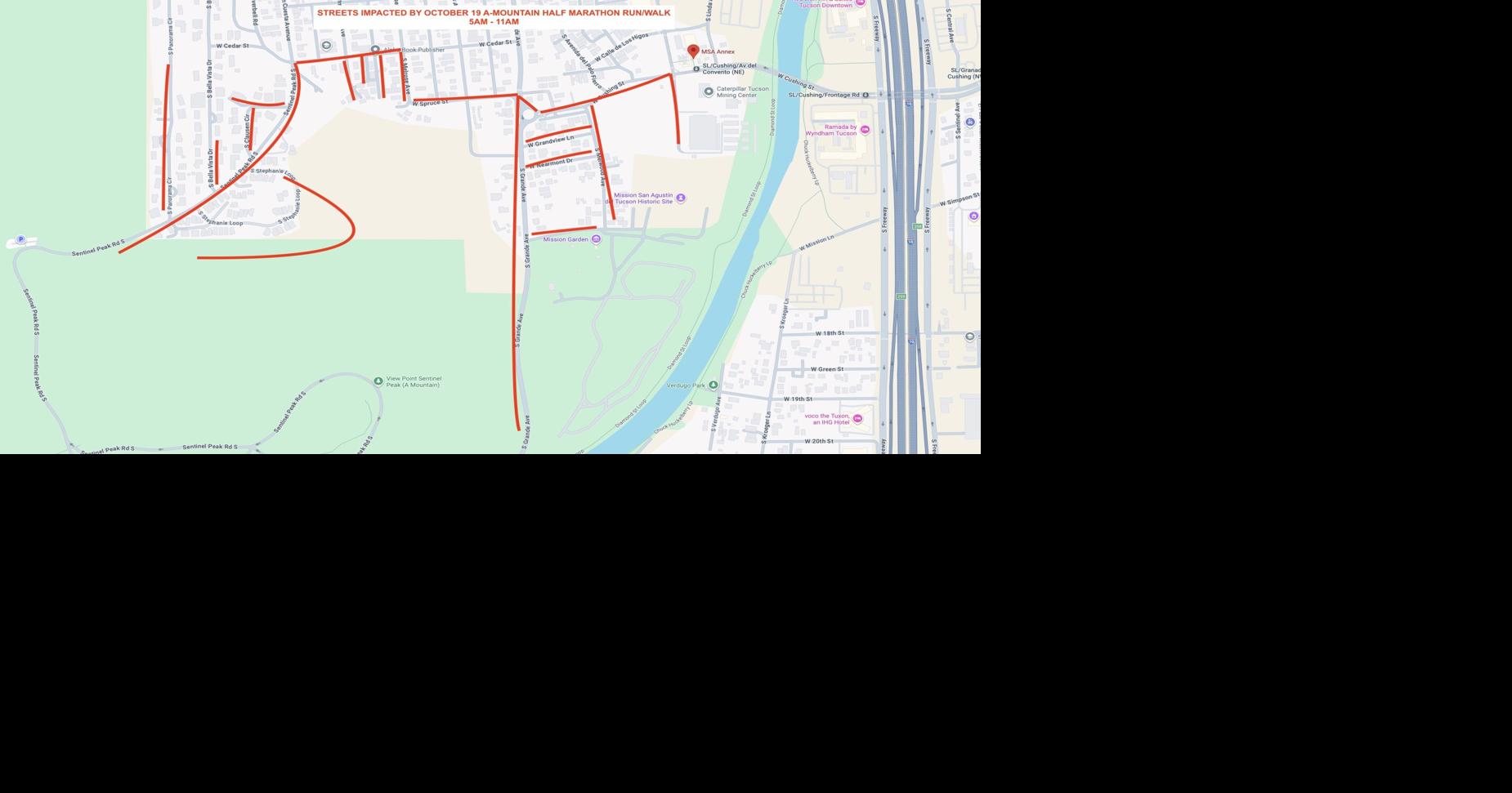 Westside Tucson road closures set for A-Mountain half-marathon events ...