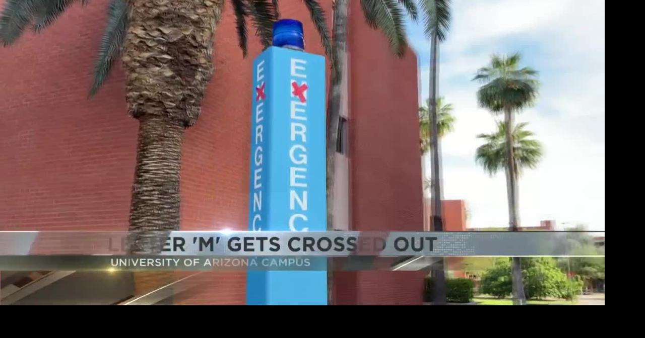 Arizona fans cross out 'M' on campus signs ahead of final four game
