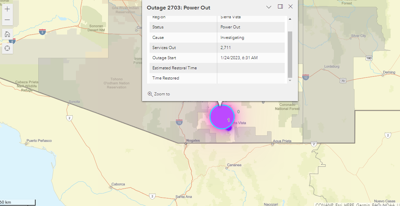 Power outage affecting more than 2K SSVEC customers in Cochise County