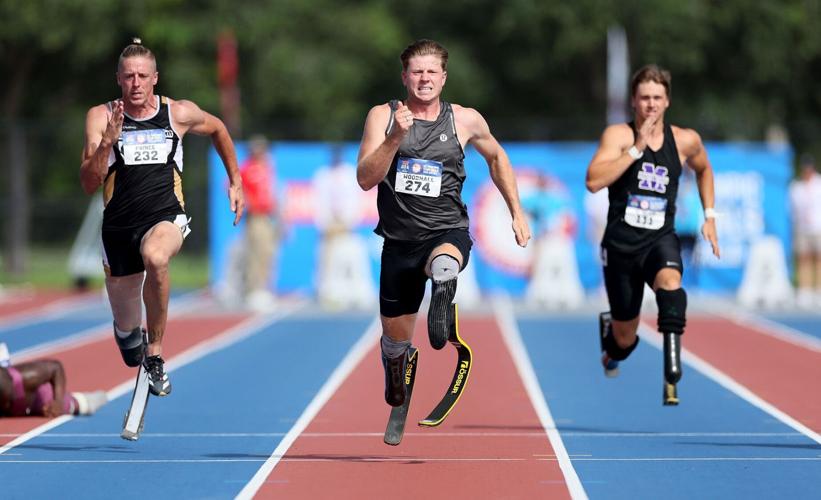 Hunter Woodhall watched his wife Olympic champion in Paris. Now