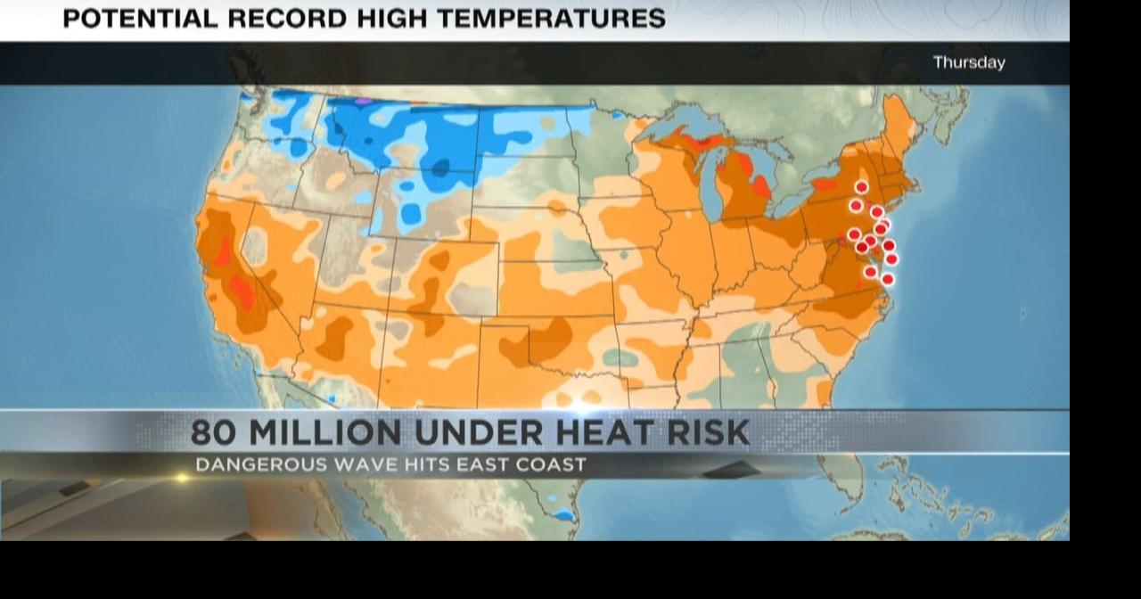 80M under heat risk as dangerous wave hits East Coast | Video | kvoa.com