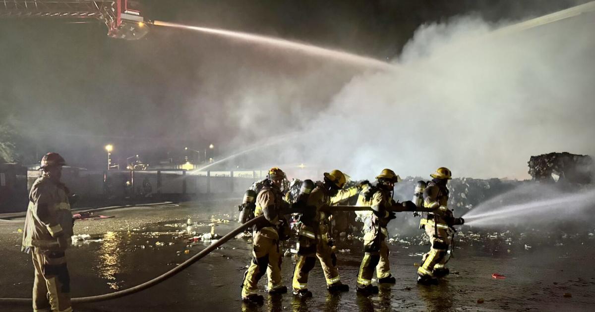 Tucson Fire crews battle fire at recycling plant