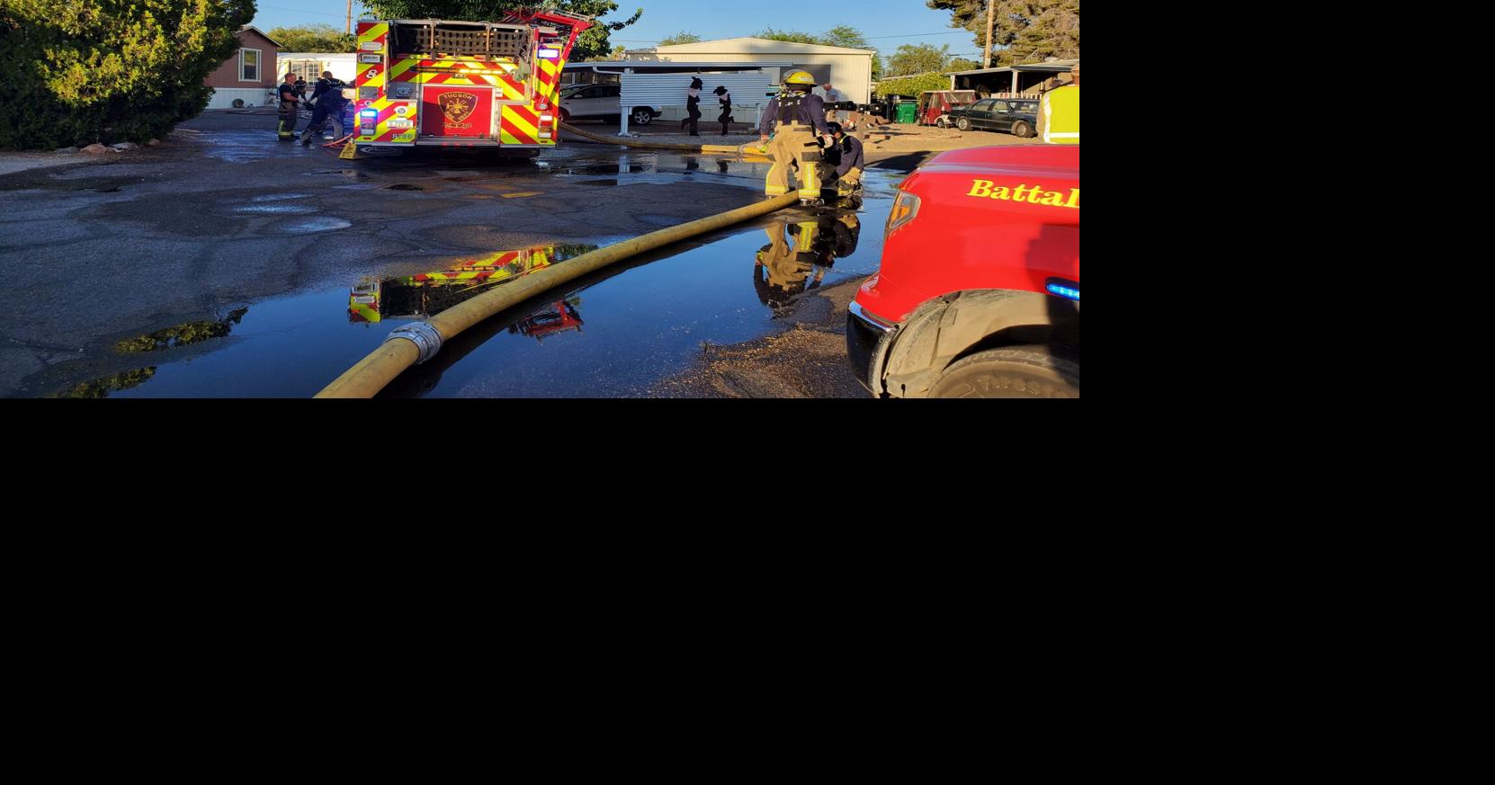 Crews battling mobile home fire on Tucson's westside | Local News ...