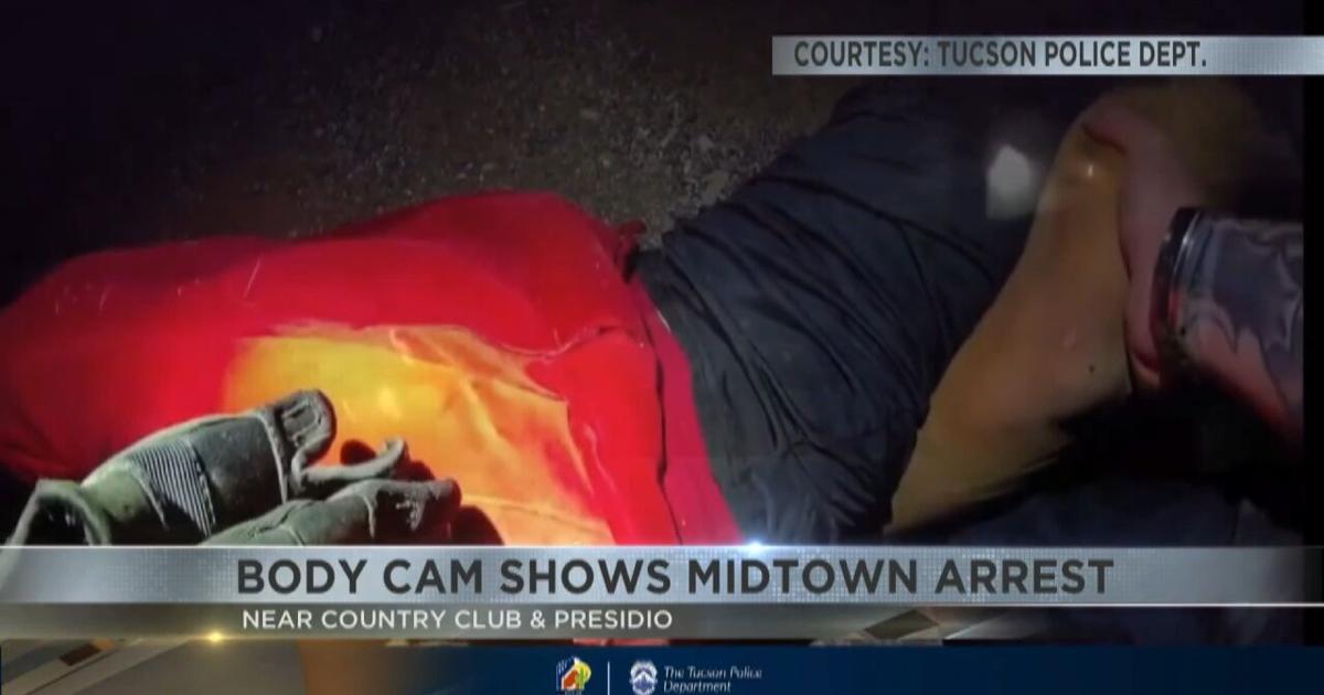 Body cam footage shows midtown Tucson arrest