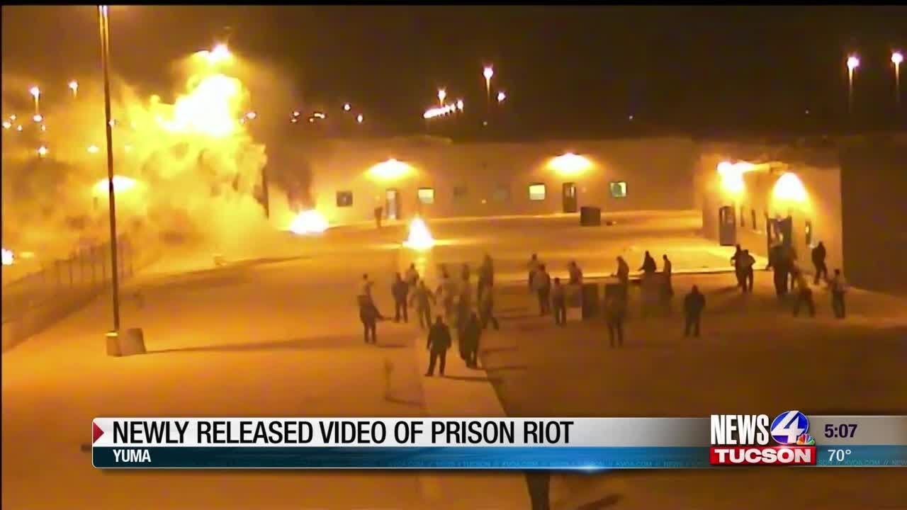 Newly released video shows a chaotic Arizona prison riot