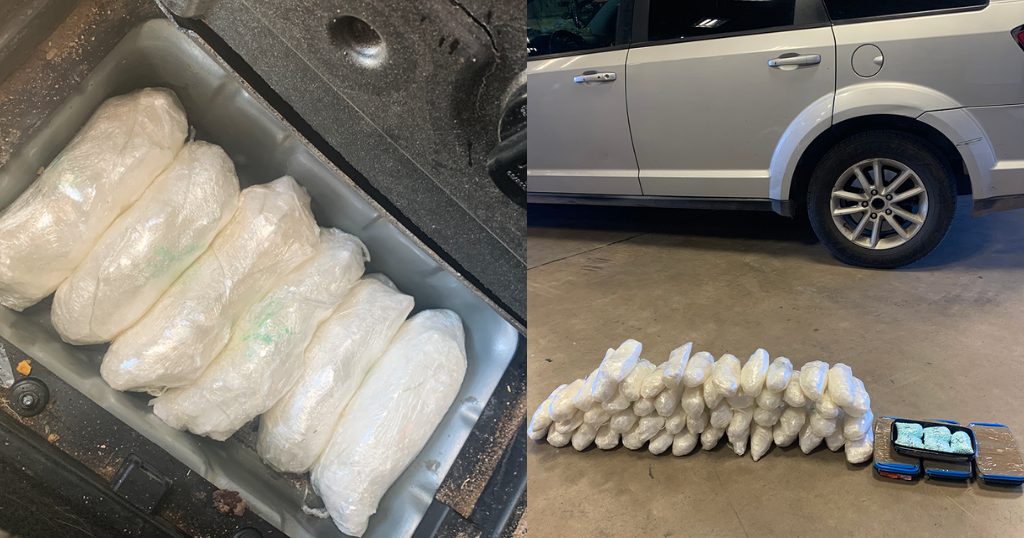 More than 55 pounds of meth, fentanyl and cocaine seized in traffic ...