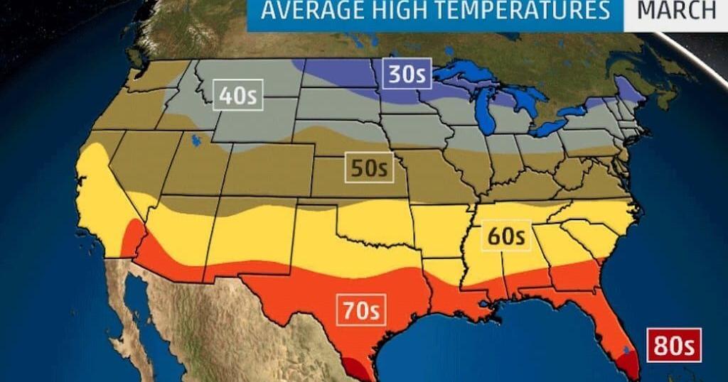National Weather Here’s when temperatures typically warm up News
