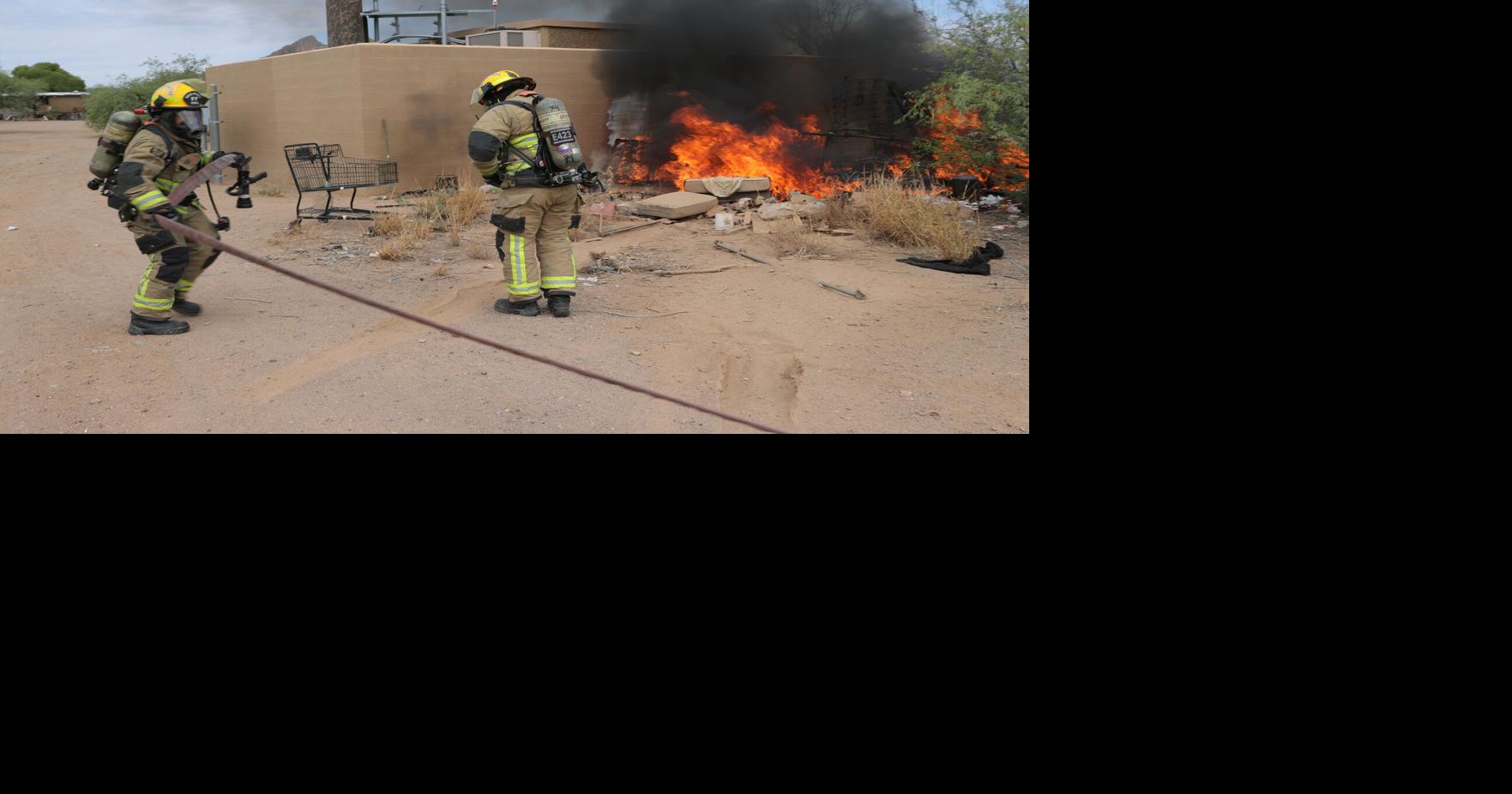 Crews respond to homeless encampment fire on Tucson's southwest side ...