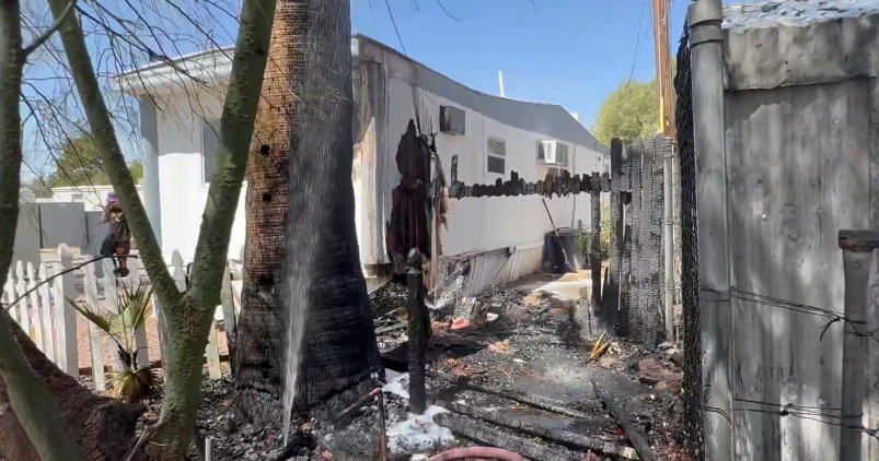 One displaced after tree fire spreads to Tucson mobile home | Local ...