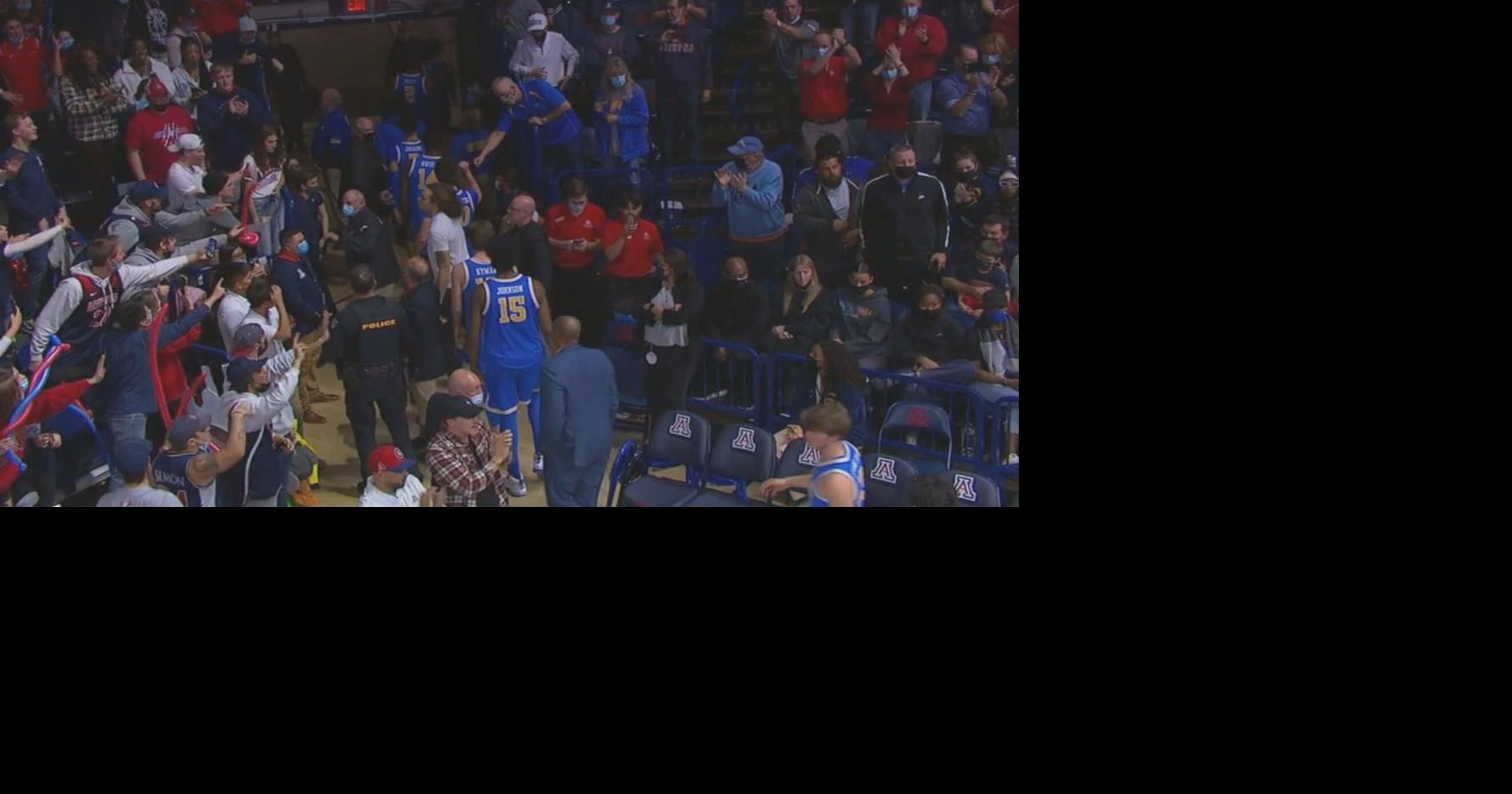 UCLA player arrested for allegedly spitting on fan after 76-66 loss to Arizona