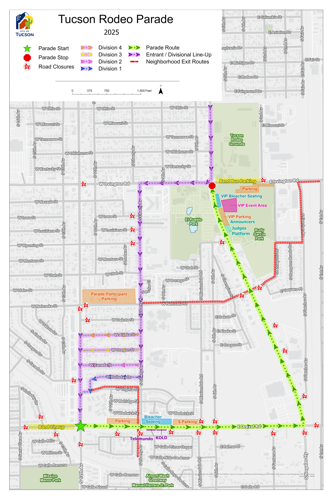 2025 Tucson Rodeo Parade Route