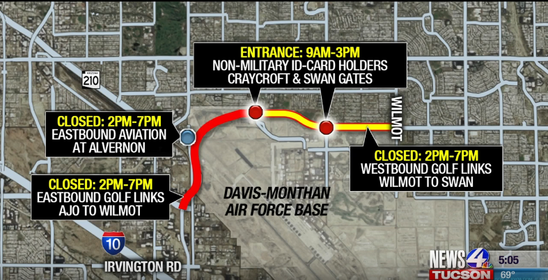 Annual air show will mean road closures near Davis-Monthan | Local News ...