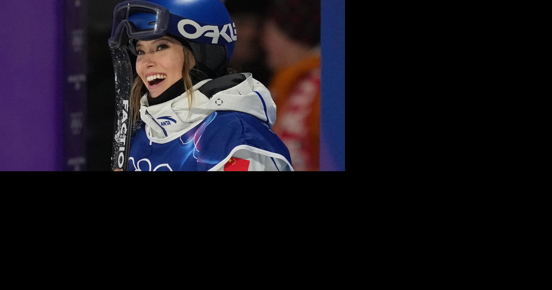 Eileen Gu shakes off crash, advances to freeski big air final with top-qualifier Oldham of Canada