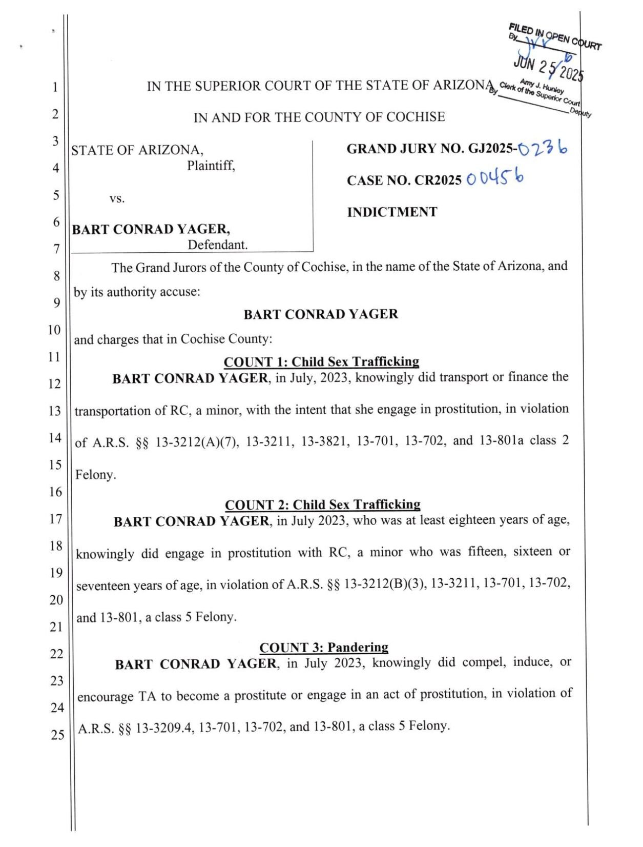 Sex Trafficking Indictment