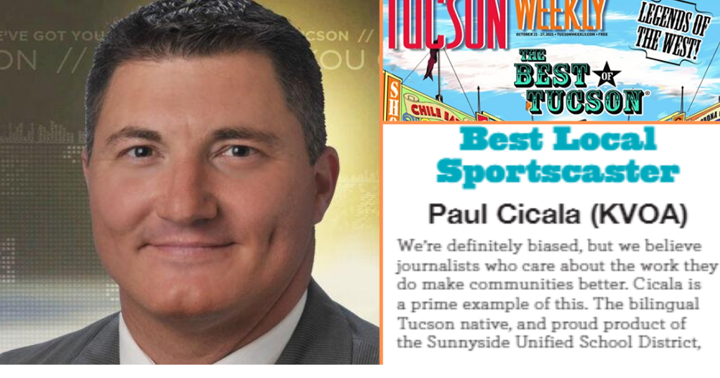 News 4 Tucson's Paul Cicala named 'Best Local Sportscaster' in 'Best of