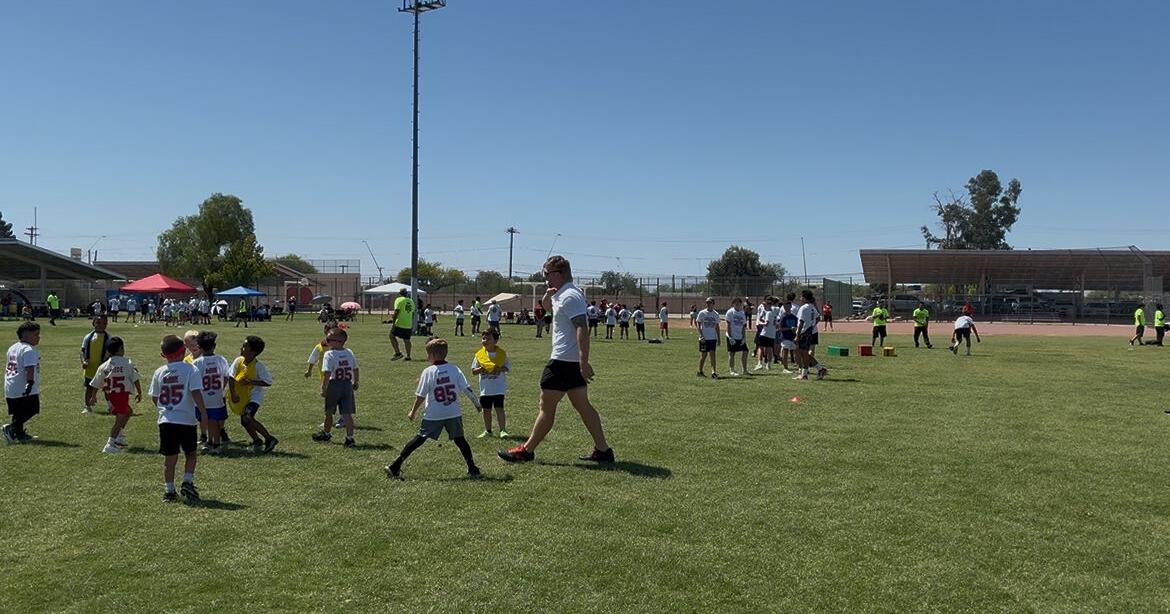 Cardinals star Trey McBride hosts first youth football camp in Tucson