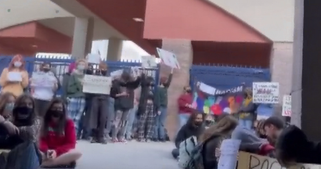 High School students protest alleged racist behavior on campus | News ...