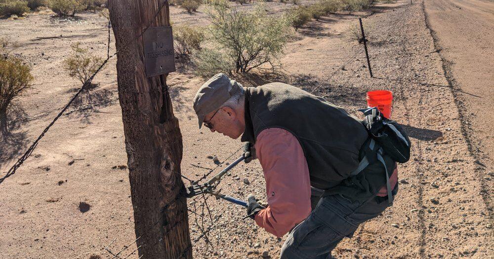 Volunteer group, 'Desert Fence Busters', remove old fences in name of wildlife conservation