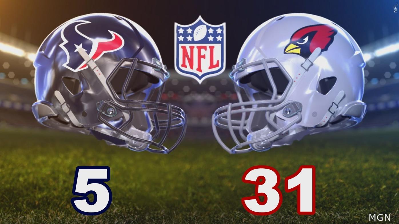 Cardinals move to 7-0 for season, roll past Texans 31-5