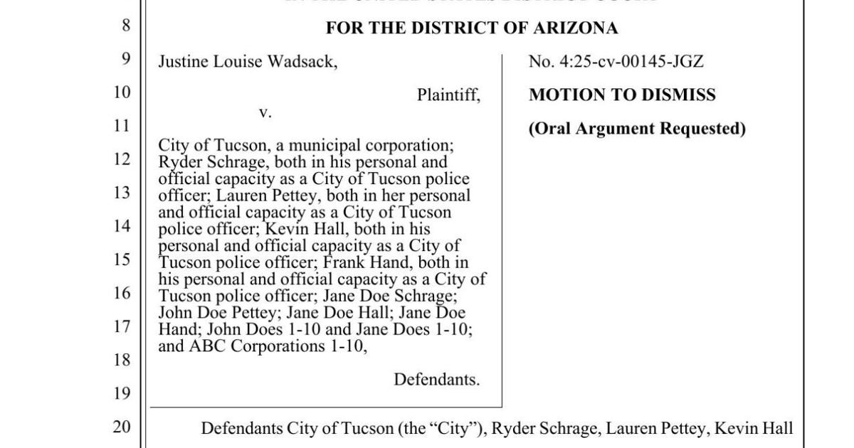 Tucson Seeks Dismissal of Former Senator Wadsack’s $8M Lawsuit