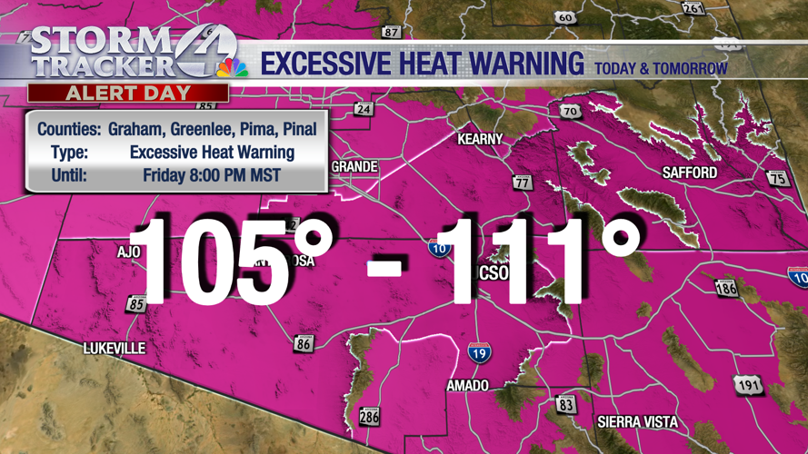 Excessive heat warning in effect until Friday evening | StormTracker 4 ...