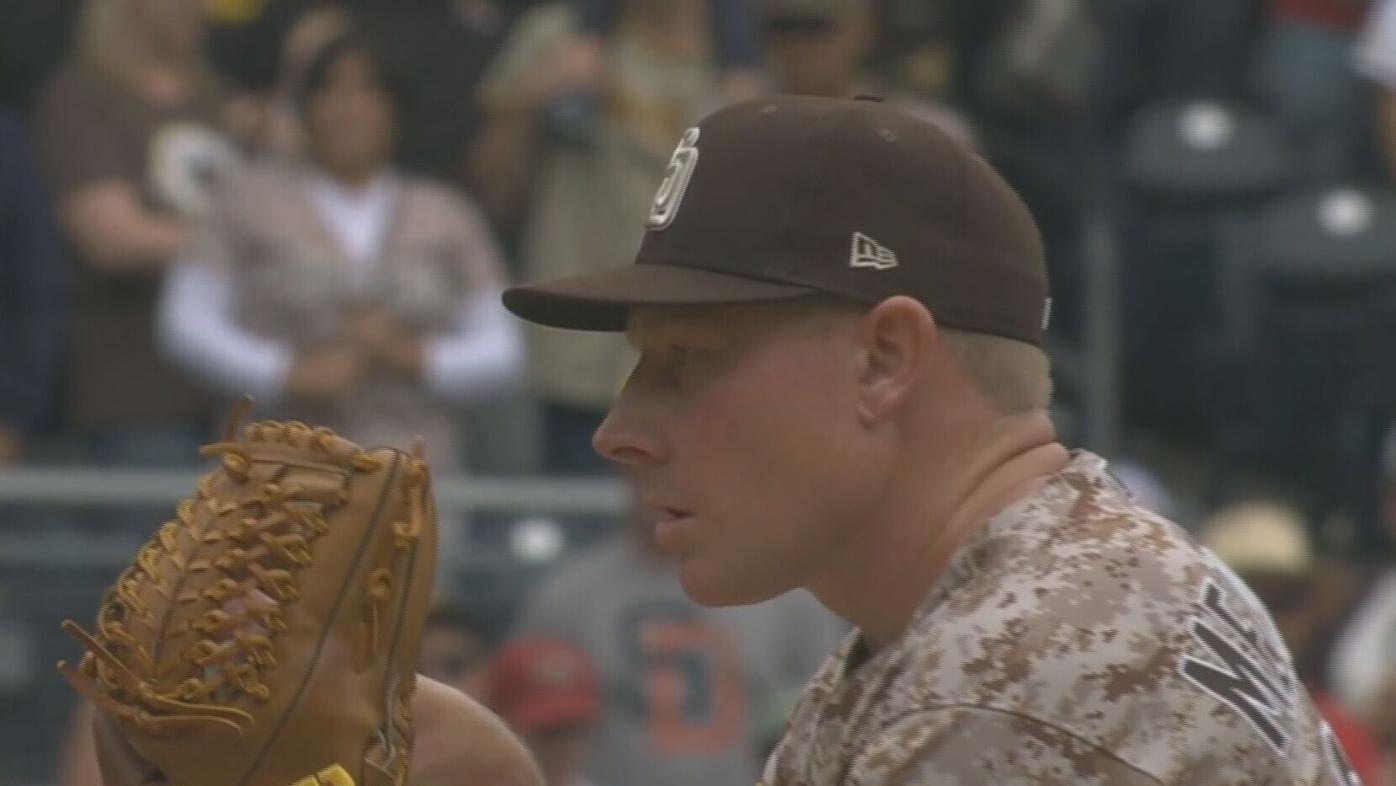 The Padres are wearing the ugliest unis I have ever seen. Camo