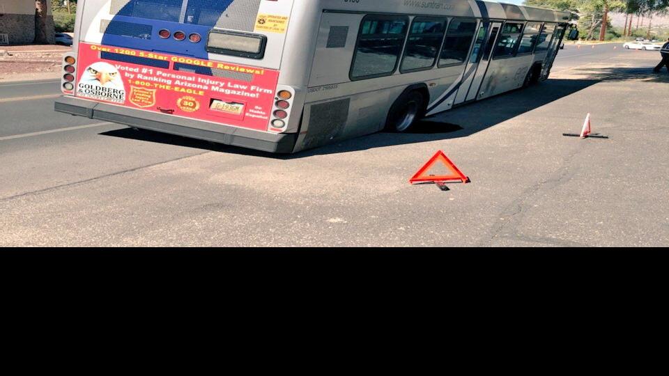 TRAFFIC: Bus falls into sinkhole in central Tucson, prompts road closures | Local