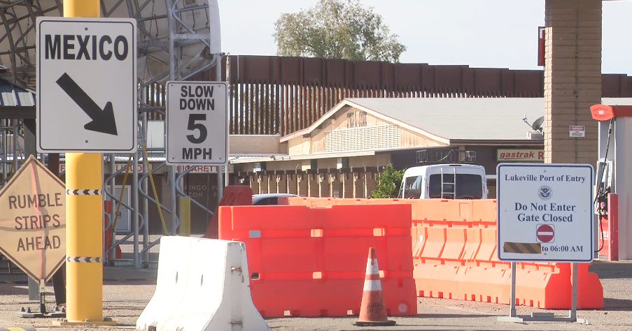 Stolen car crash at Lukeville port nearly hits CBP officers