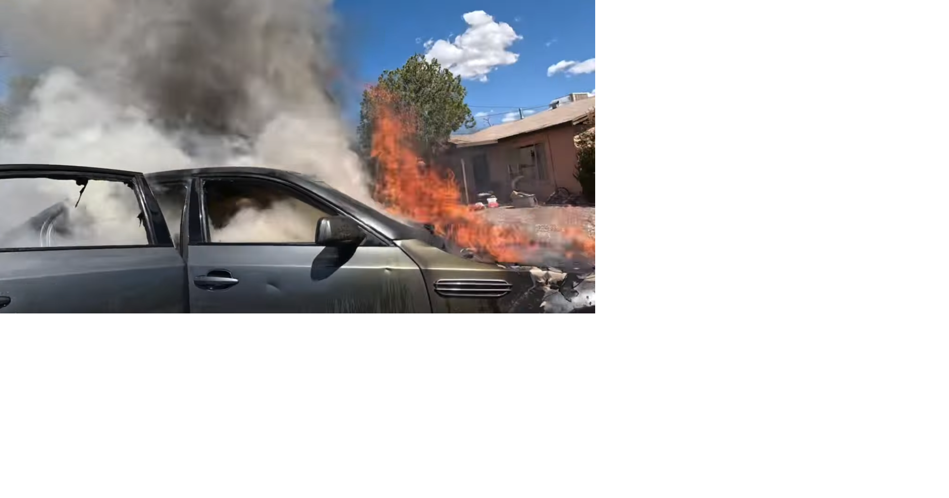 Tucson Fire Department stopped a car fire feet away from home | Local ...