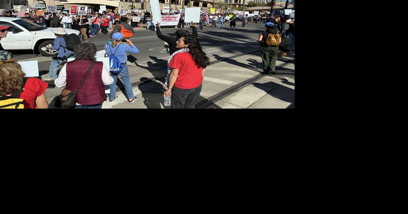 Residents gathered in downtown Tucson to protest against ICE | Local ...