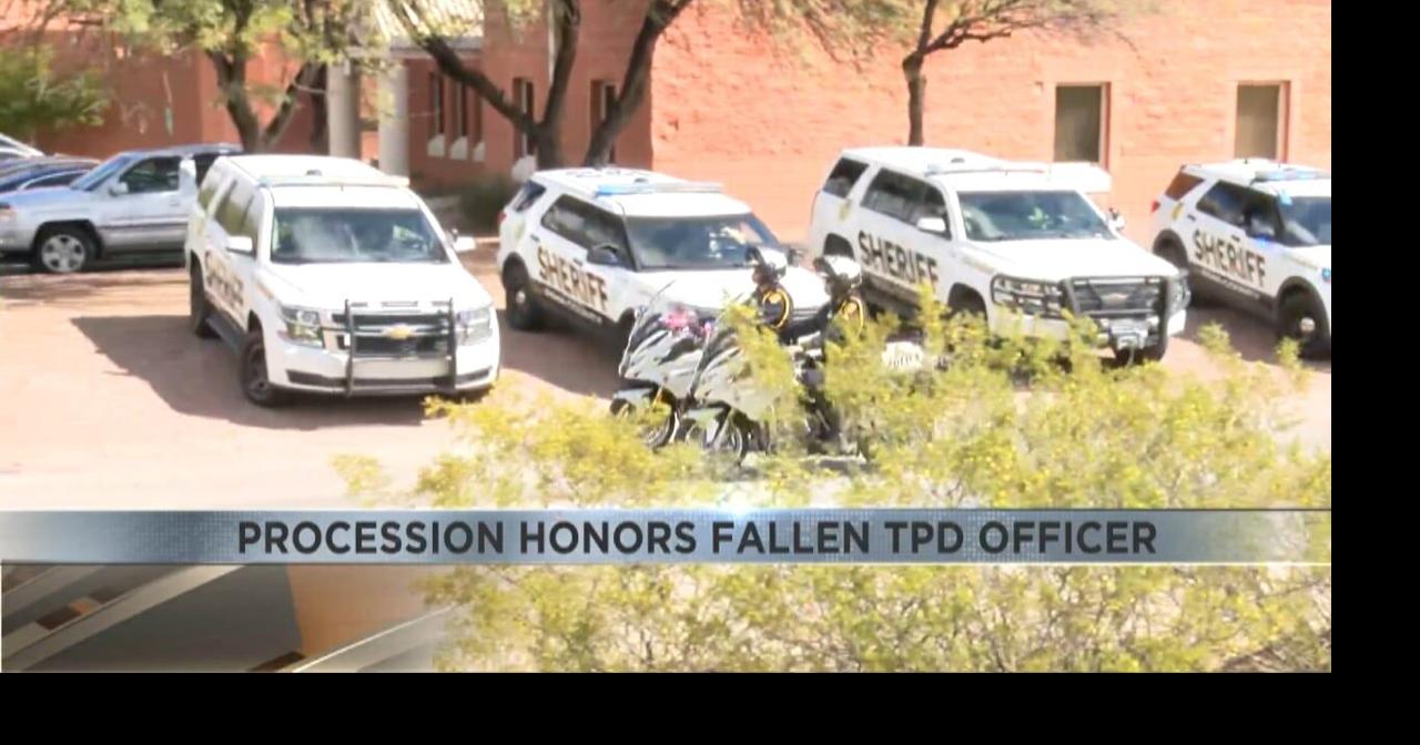 Procession honors TPD officer who died Sunday in the line of duty | Video |  kvoa.com