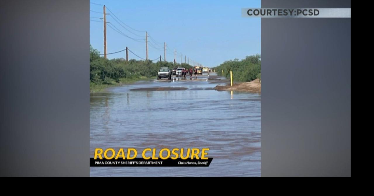 School bus stuck in floodwater closes Picture Rocks roads | Video ...