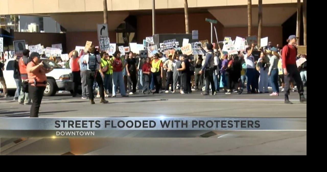 Downtown Tucson streets flooded with protesters | Video | kvoa.com