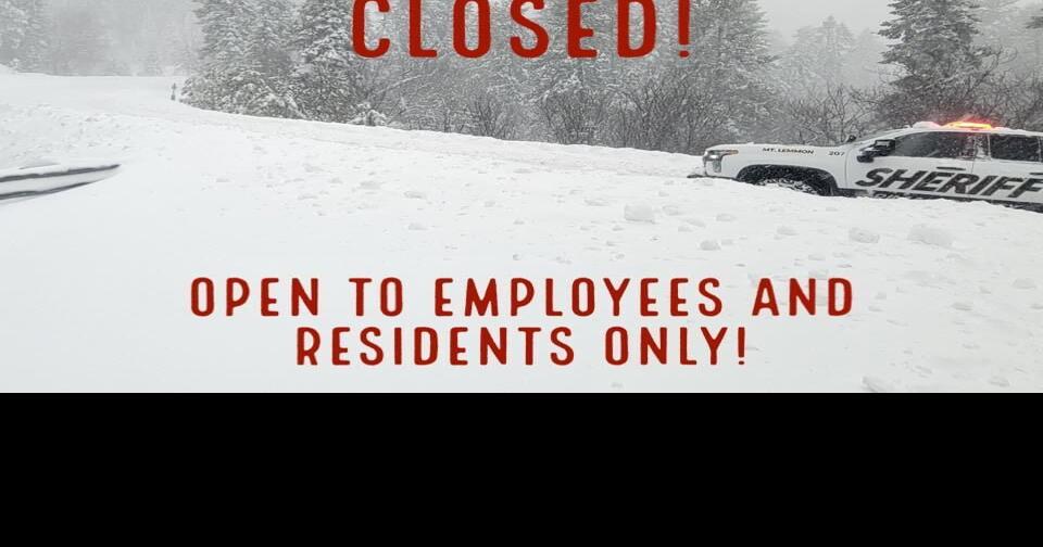 The road to Mt. Lemmon is currently closed News