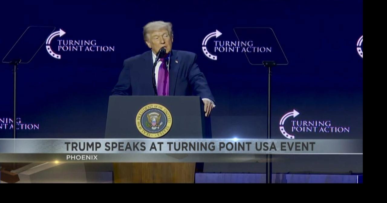 President Trump speaks at Turning Point USA event | Video | kvoa.com